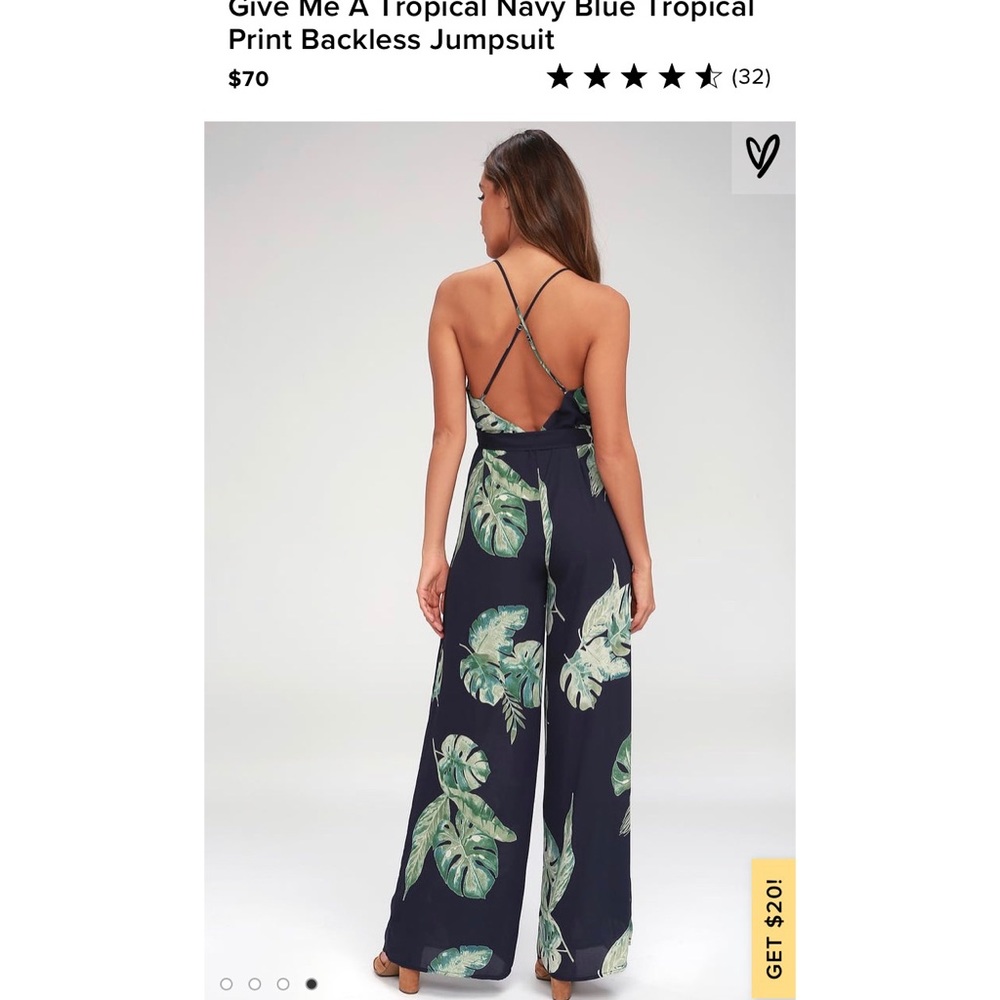 SOLD - Lulu’s Tropical Jumpsuit - Picture 4 of 5